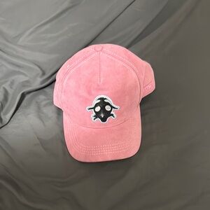 Pink Baseball Cap with Embroidered Patch